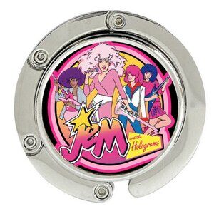 Jem and the Holograms Purse Hanger Foldable Hook Handbag Table Bag Holder metal